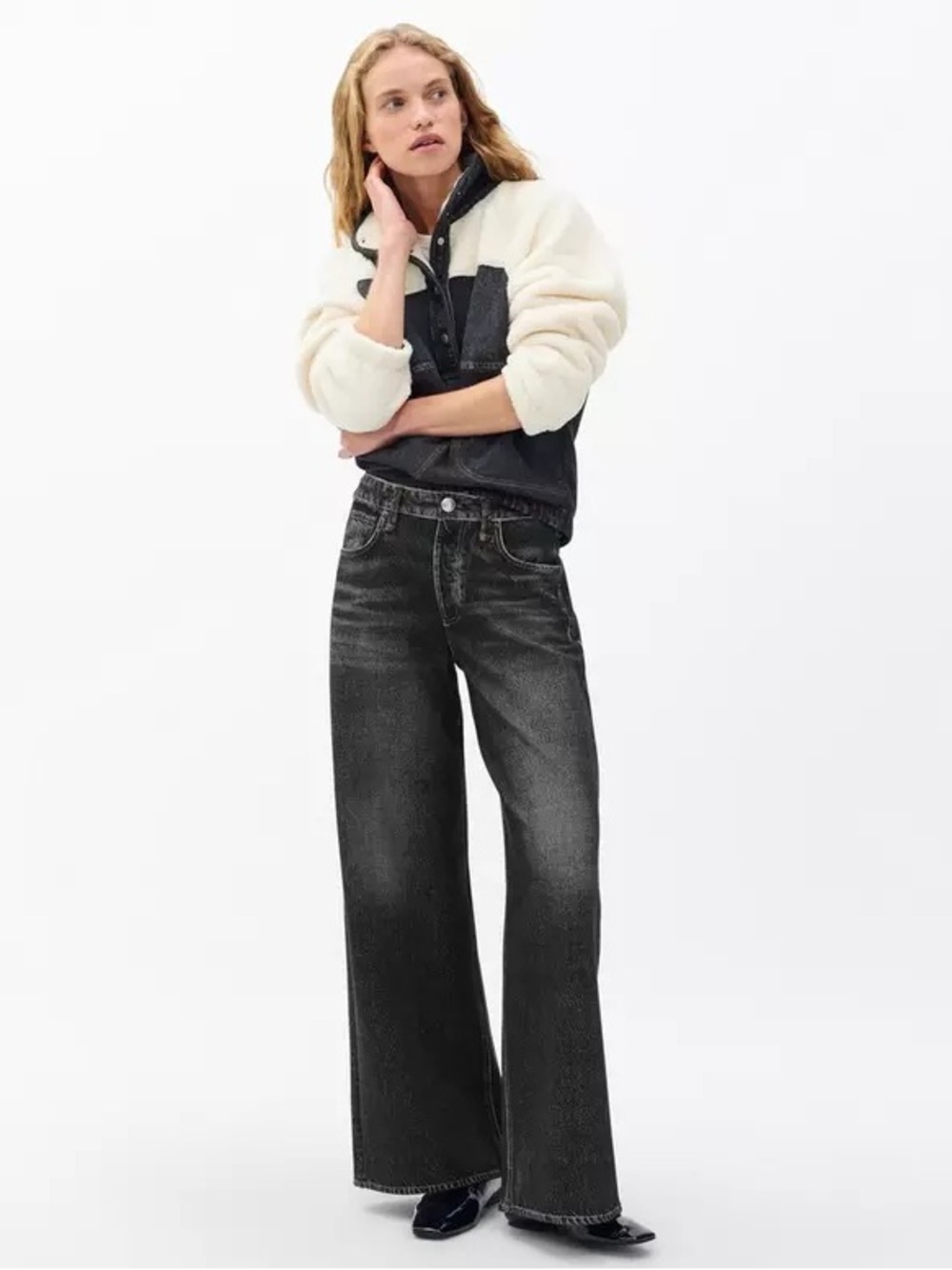 NWT Rag & Bone Miramar Sofie Wide-Leg Jeans in washed black— size 32